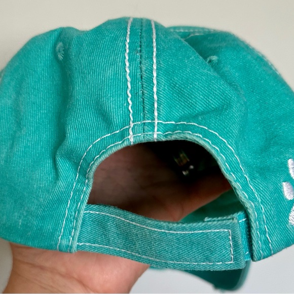 Vintage Style Distressed Dog Vibes Only Patch Women’s Hat w/ Pony Tail Spot - Picture 2 of 4